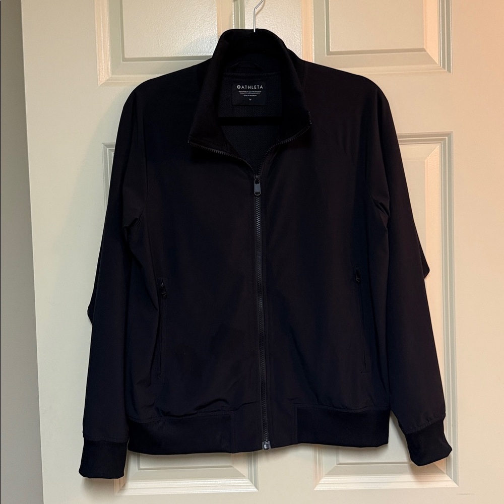 Athleta black Full-Zip light weight bomber Jacket